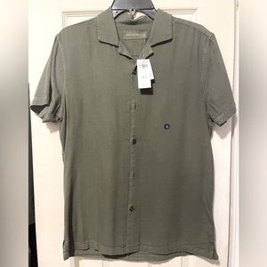 Abercrombie and Fitch Camp Collar Linen-Blend Shirt